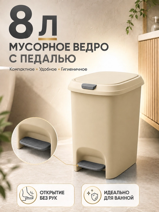 Uy va ofis uchun metall va plastikdan yasalgan chiqindi chelagi