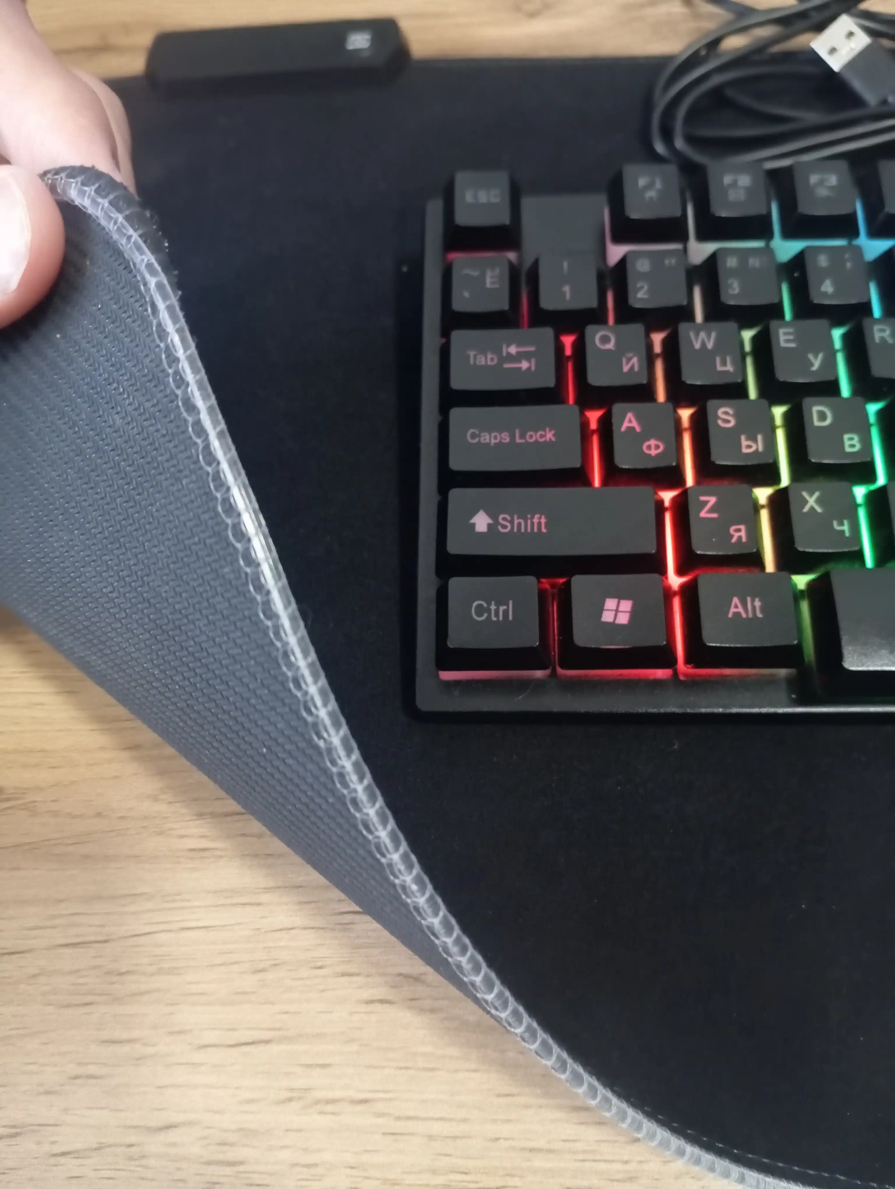Игровой коврик для мыши с RGB-подсветкой 800×300 мм