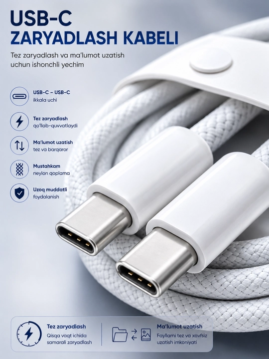 USB-C кабель, Type-C кабель, кабель для зарядки