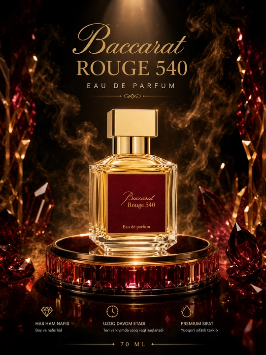 Парфюм Baccarat Rouge унисекс для женщин и мужчин, Eau de Parfum восточный аромат, 70 мл