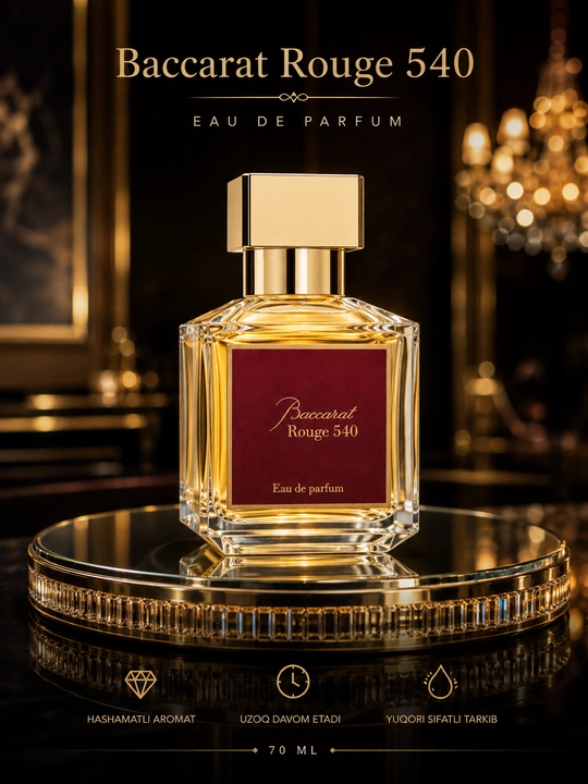 Парфюм Baccarat Rouge унисекс для женщин и мужчин, Eau de Parfum восточный аромат, 70 мл