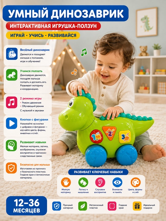 Интерактивные развивающие игрушки: музыка, свет и обучающие игры - 