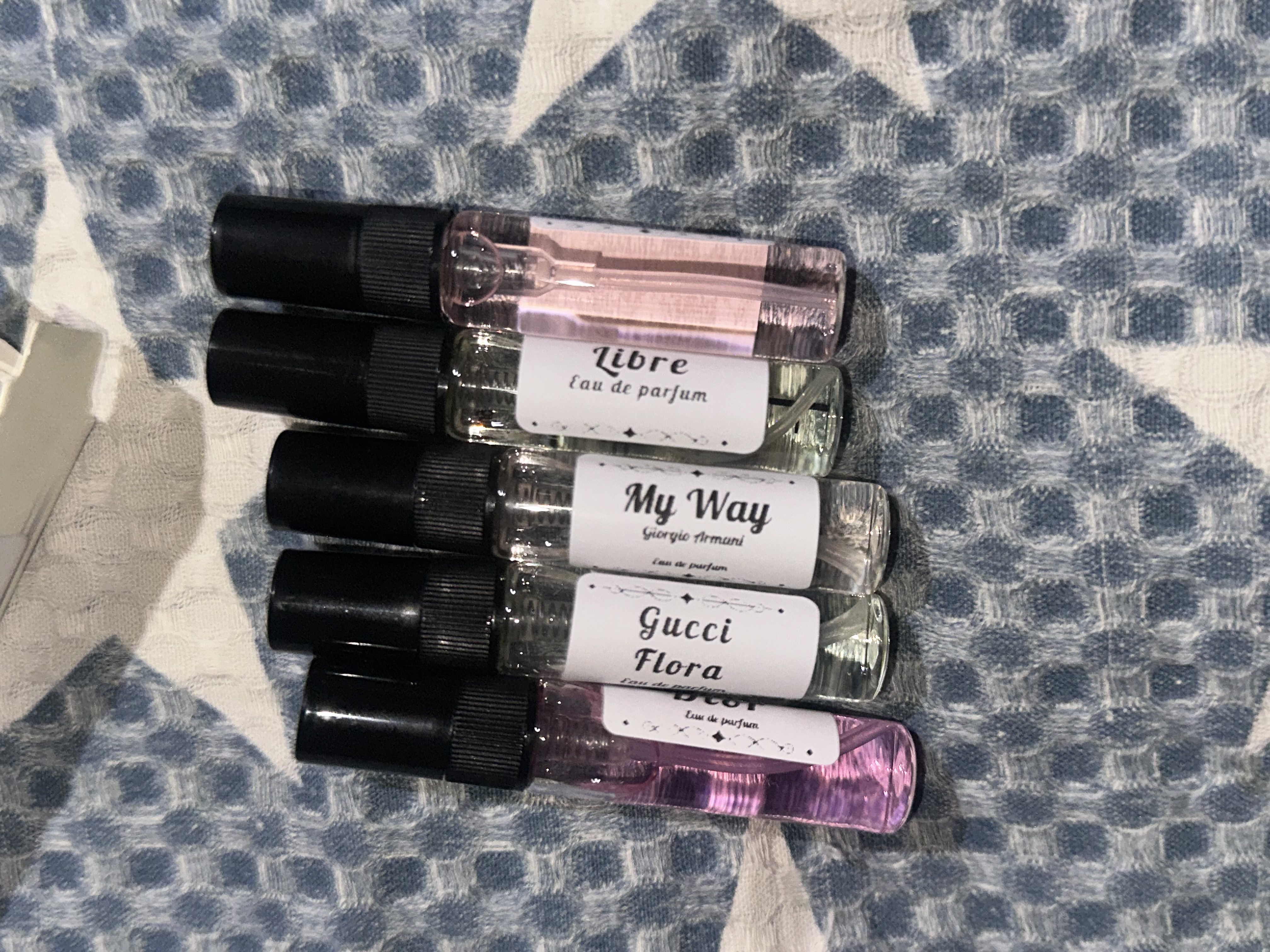 Ayollar uchun atirlar, Libre Lost Cherry, Gucci Flora, Miss Dior, My way, 5 tasi 1 da