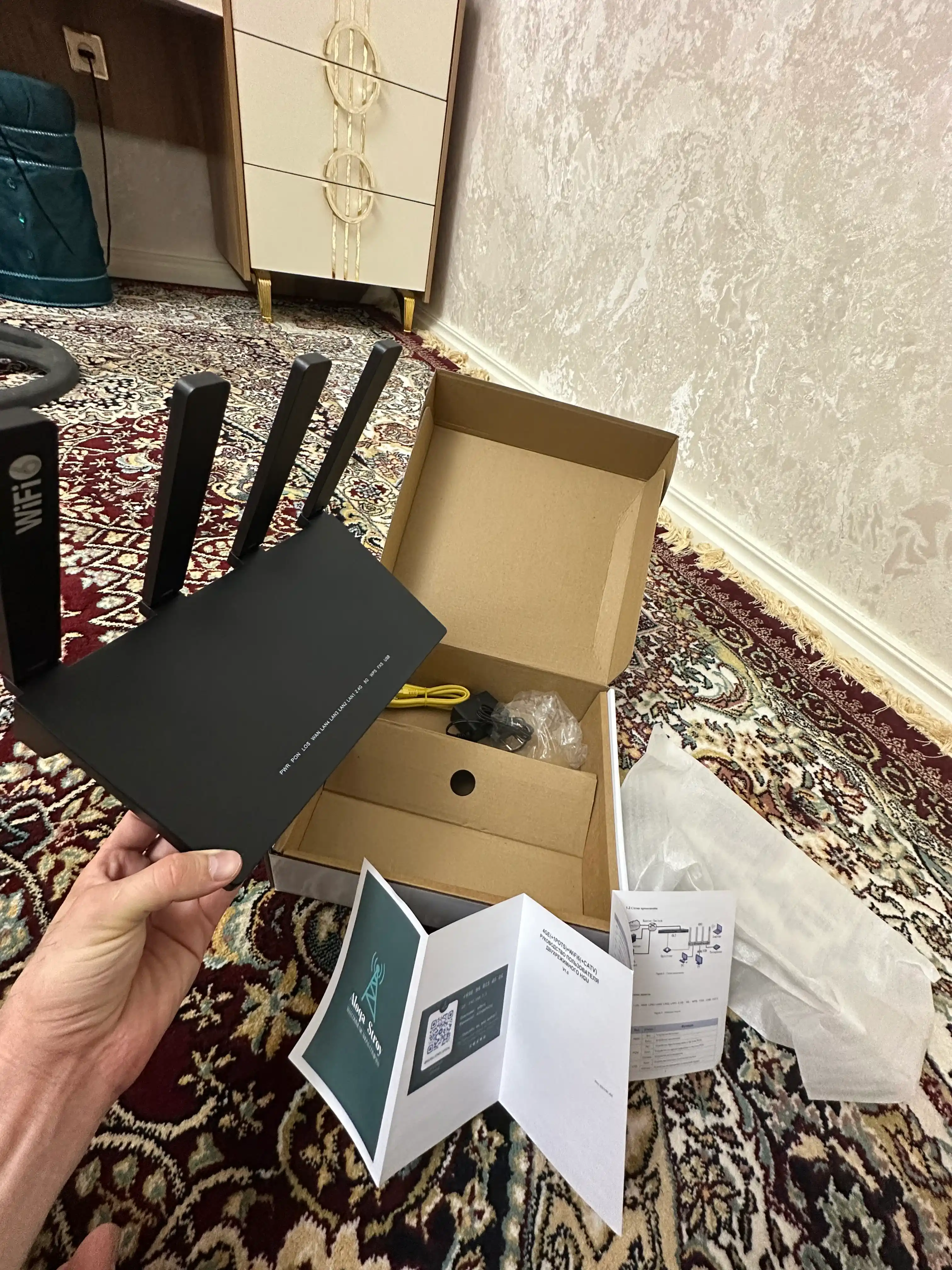 GPON роутер Wi-Fi 6 AX3000, для Uztelecom и всех провайдеров