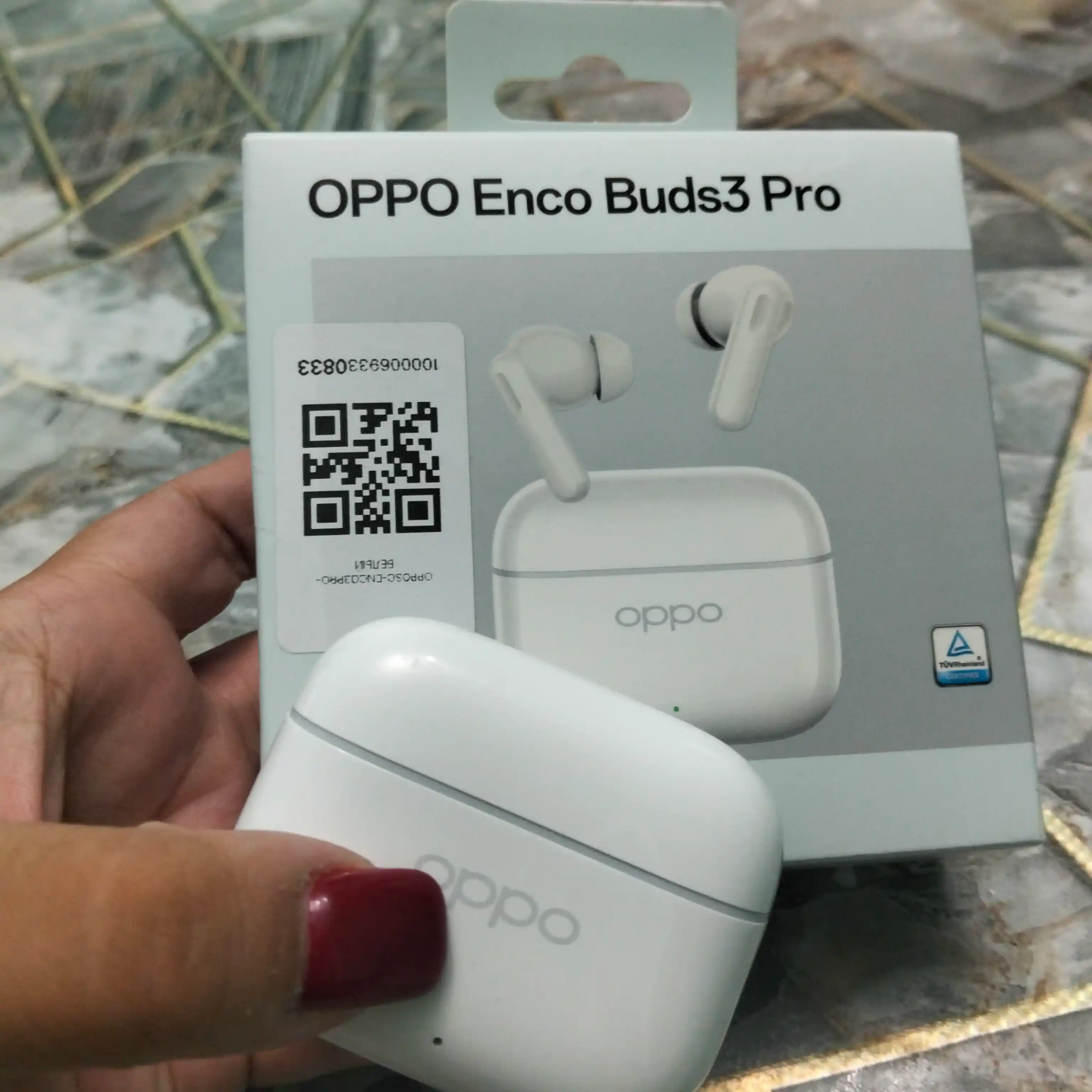 Oppo enco buds 3pro, rangi oq/qora, Simsiz naushniklar