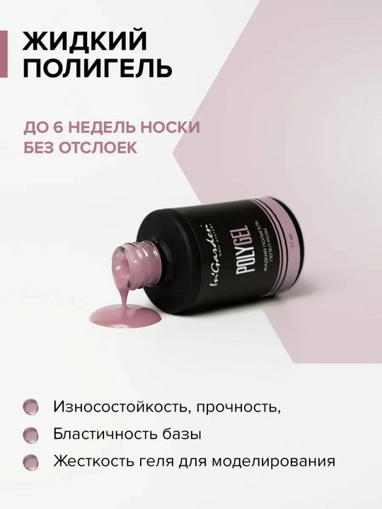 Жидкий полигель для ногтей In'Garden