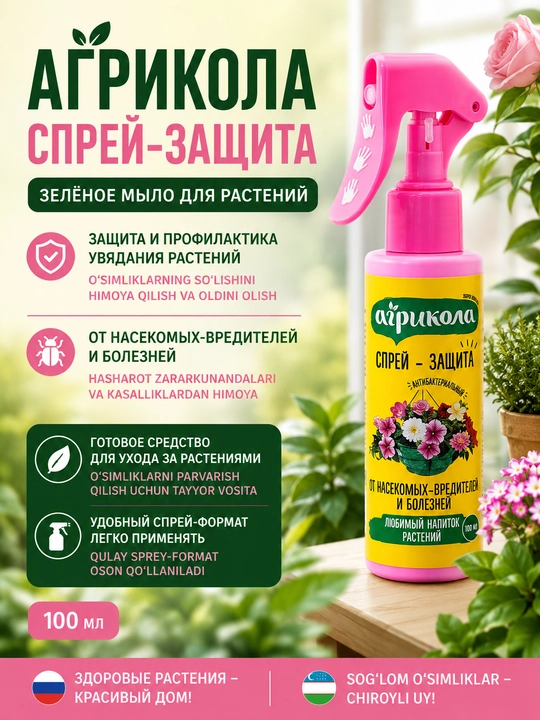 Agrikola o‘simliklarni zararkunanda va kasalliklardan himoya qilish spreyi, 100 ml - 