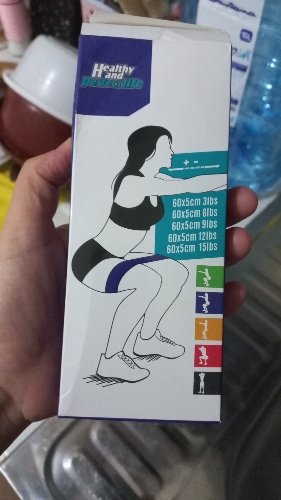 Fitness va yoga uchun rezinka to‘plami, 5 ta elastik rezinka, mashq va sport uchun