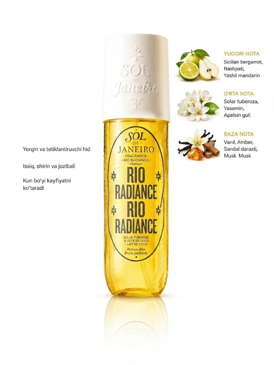 Parfyumeriya — atirlar va body mist xushbo‘y tana spreylari