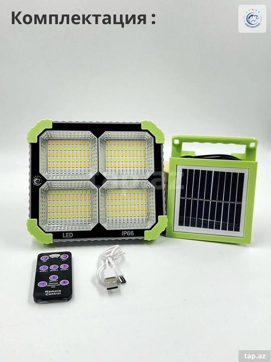 LED proyektor va fonar — akkumulyatorli, uy, dala hovli va kemping uchun, 5 xil model