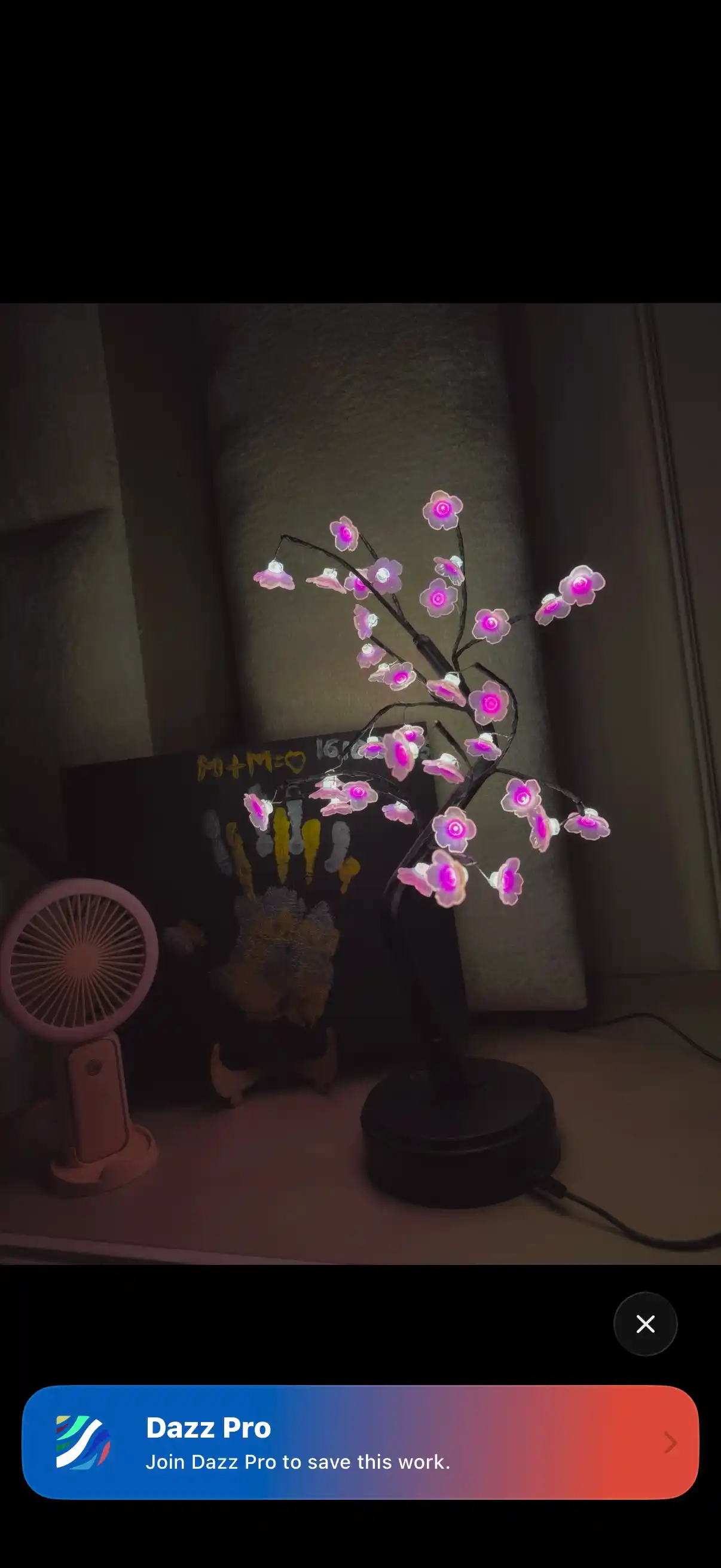 Sakura gullari bilan Bonsay chiroq, LED tungi lampa