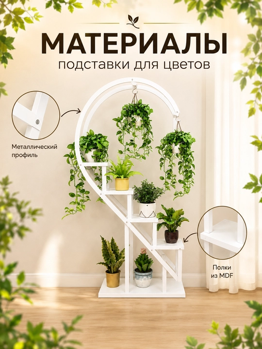 Подставка для цветов, декоративный стеллаж для растений, многоярусная полка для цветов