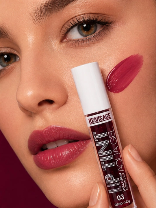 Оттеночный гель-тинт для губ LUXVISAGE Lip Tint Aqua Gel увлажняющий гиалуроновый комплекс