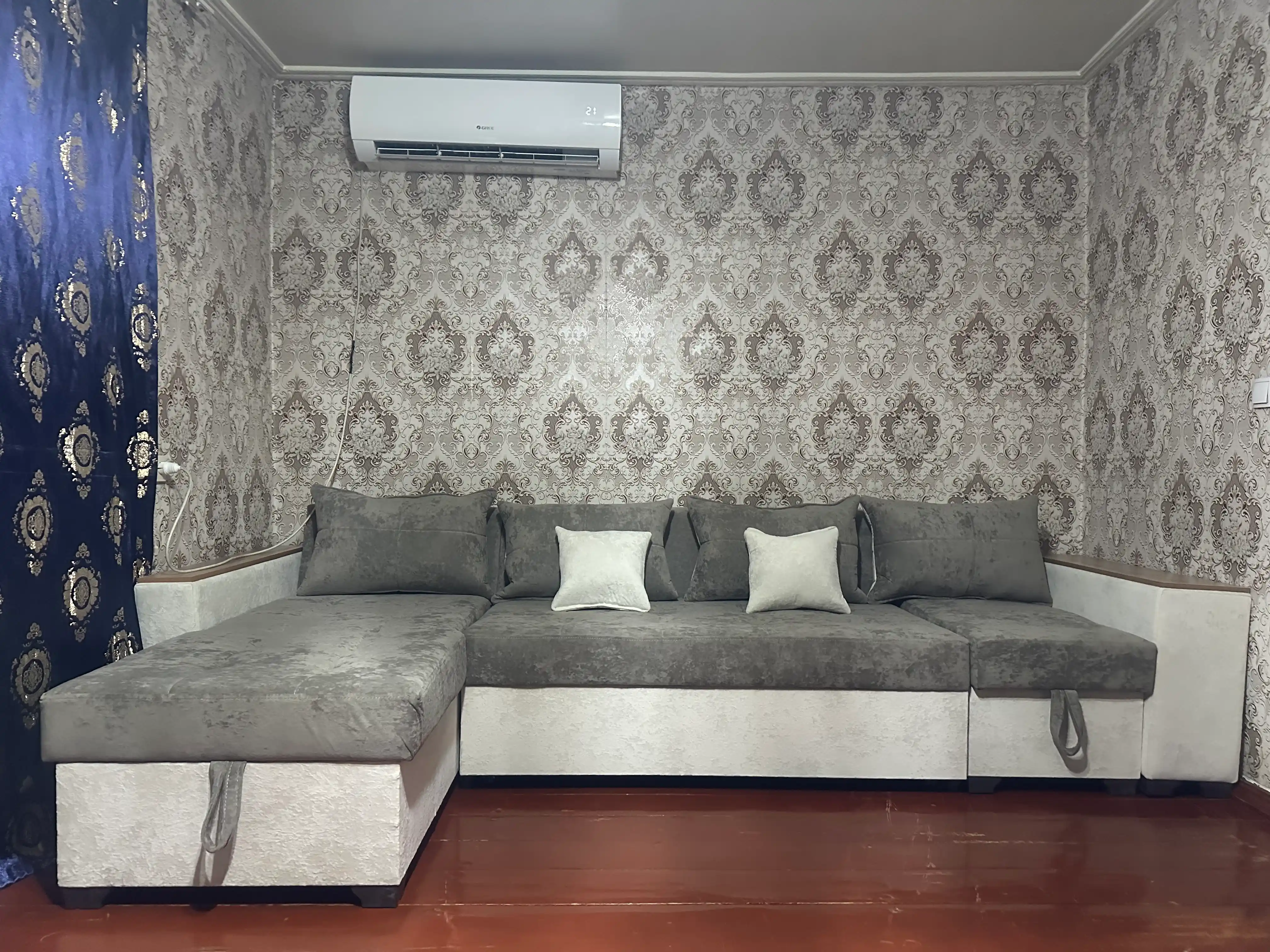 Yashikli yig‘ma burchakli divan, yumshoq divan, divan karavot Woodzone