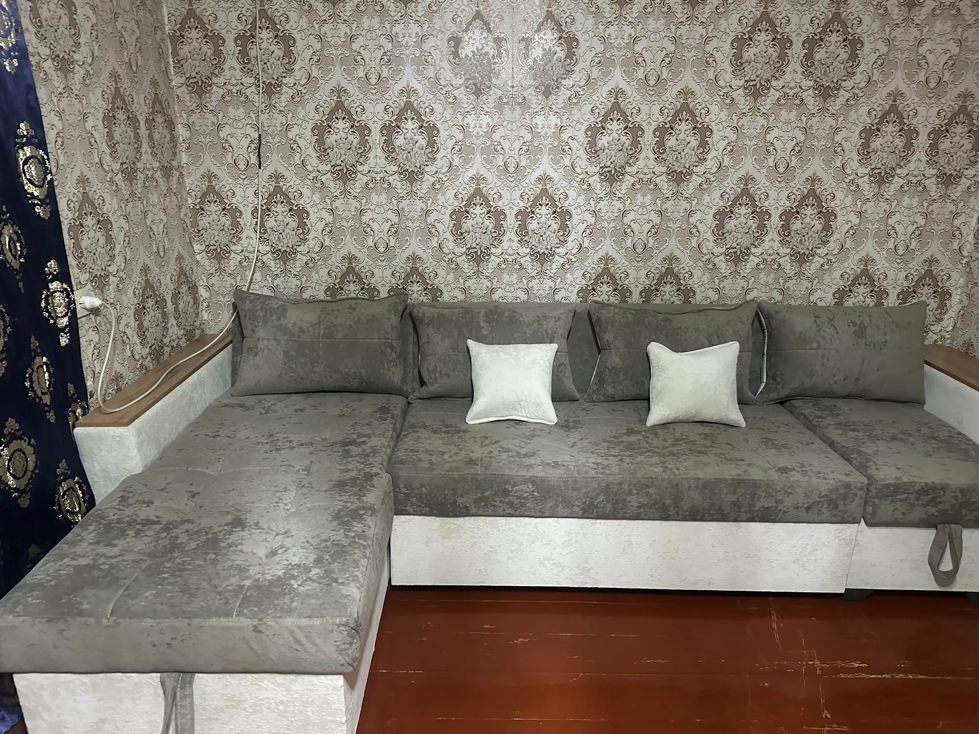 Yashikli yig‘ma burchakli divan, yumshoq divan, divan karavot Woodzone