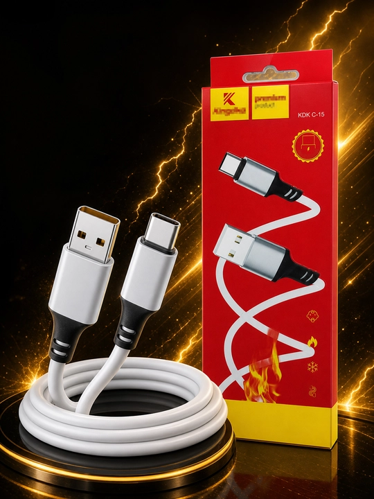 Кабель Xingsha KDK C-15 USB-A — Type-C, силиконовый, 3A, 1 м