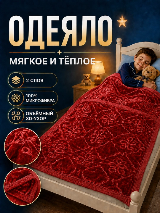 Детское одеяло, одеяло для детей, мягкий плед, теплый плед, двухслойное одеяло