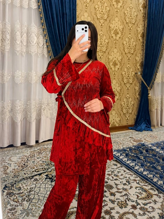 Ayollar uchun ikki qismli uy kiyimlari, standart o'lcham 44-50, kuz uchun
