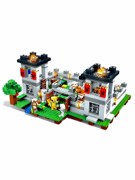 Katta konstruktorlar to'plami My World, Minecraft mavzusi, harakat figuralari bilan