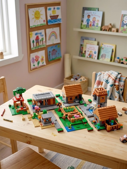 Наборы больших конструкторов My World, по тематике Minecraft, с фигурками героев