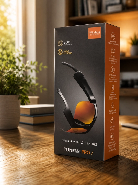 Умные очки M8 Pro / TUNEM6 PRO, Bluetooth 5.3, стерео наушники и микрофон, UV400