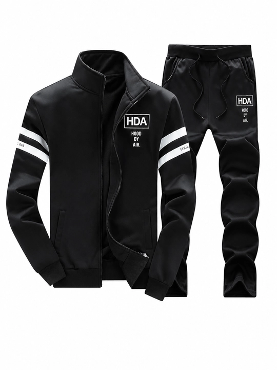 Erkaklar sport kostyumi ikkilik, zamokli olimpiyka va shim, kundalik komplekt M–4XL