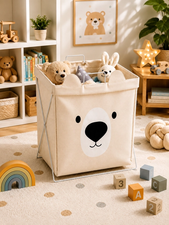Корзина для игрушек и белья, складной органайзер для хранения - 