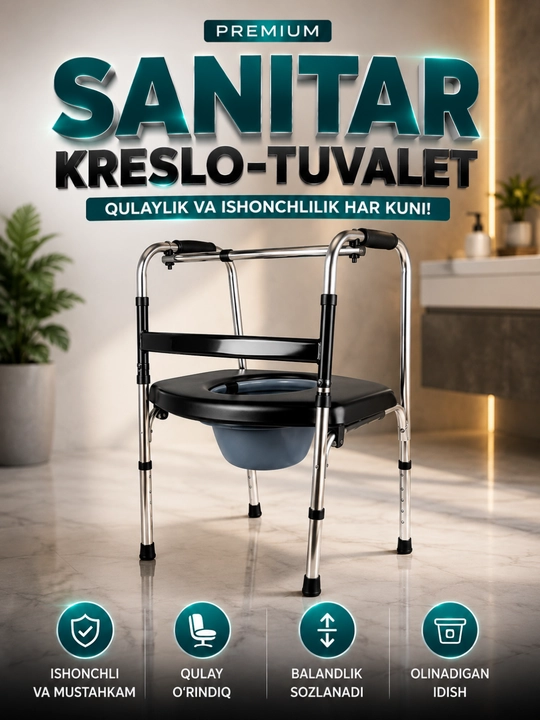 Xadenok kattalar va keksalar uchun, g‘ildirakli rollator, o‘rindiqli yurish tayanchi - 