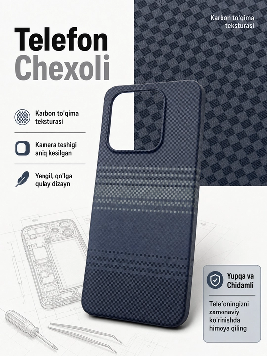 Carbon Style Telefon G‘ilofi - 