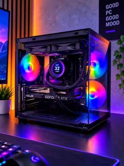 Мощный игровой компьютер —  i5-14400F + ASUS RTX 4060 8GB / DDR5 16GB / SSD 500GB - 