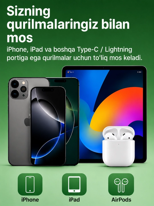 Zaryadlash qurilmasi Adapter USB-C Apple/iPhone 20W