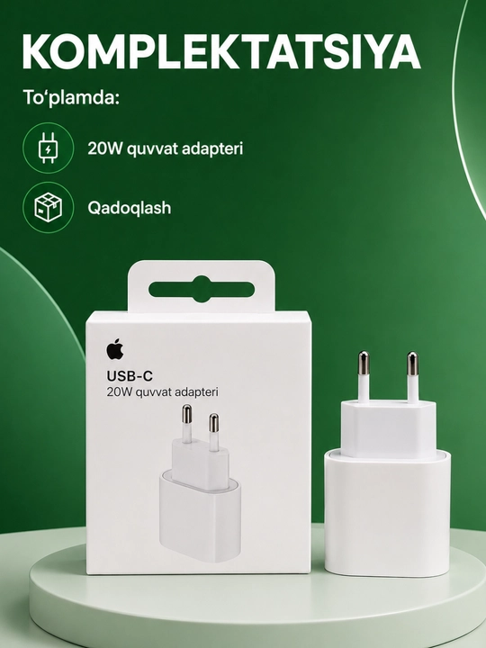 Zaryadlash qurilmasi Adapter USB-C Apple/iPhone 20W