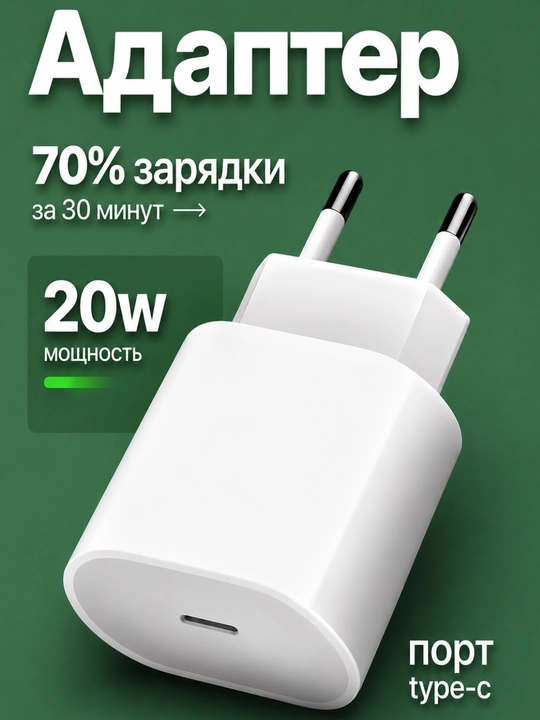 Zaryadlash qurilmasi Adapter USB-C Apple/iPhone 20W