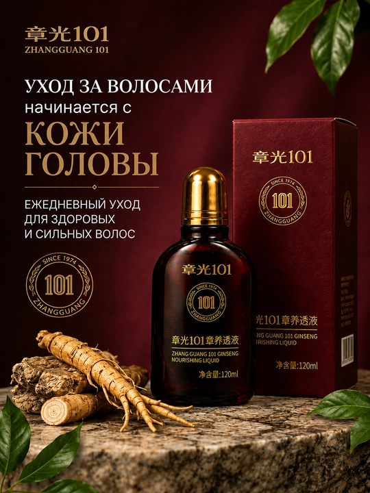 Jenshen esktraktli sochni ozuqlantiruvchi Zhangguang 101 losyoni / Fabao soch uchun losyon