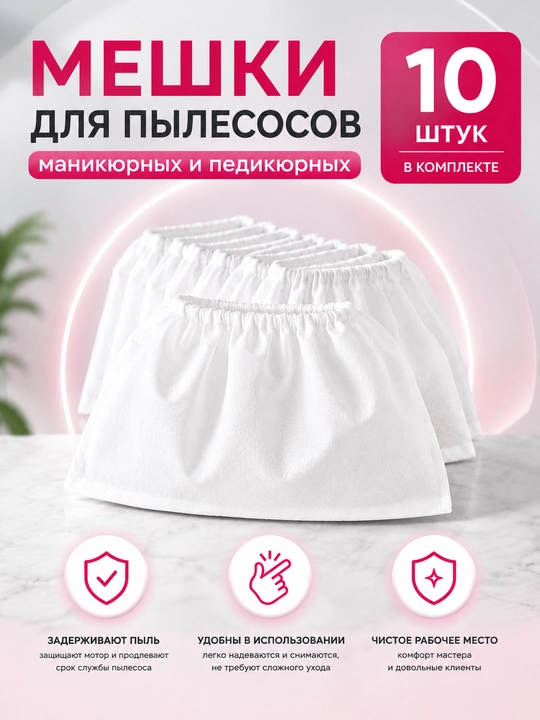 Мешок сменный для маникюрной вытяжки, пылесоса - 