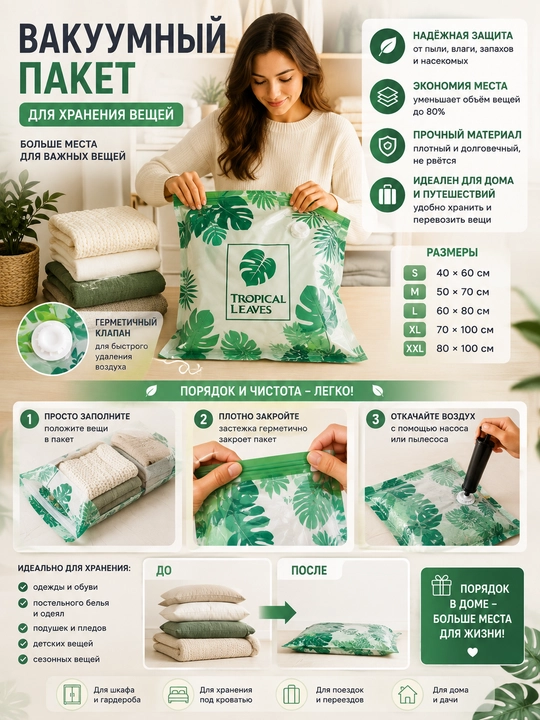 Вакуумные пакеты для одежды