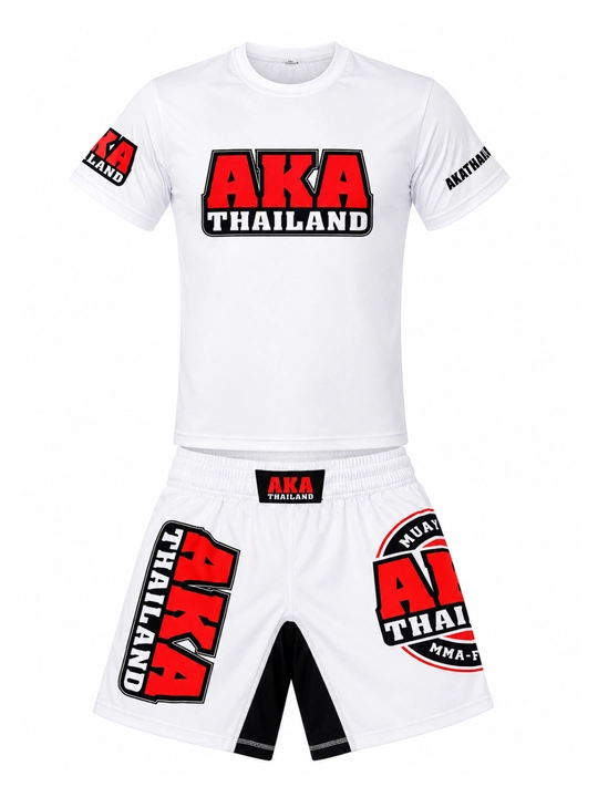 DeSports AKA Thailand erkaklar MMA va BJJ komplekti, kalta yengli rashgard, S–XXXL