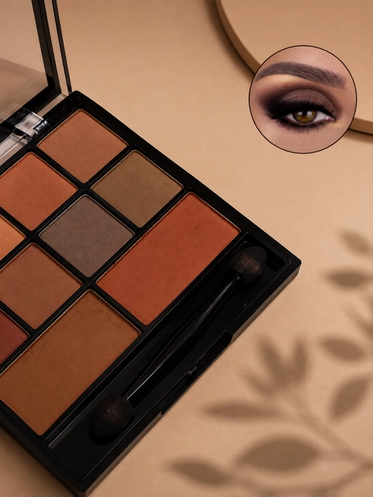 Mat tenlar palitrasi MATTE PROFESSIONAL, 10 xil rangga ega, ko'z va qovoqlar uchun tenlar