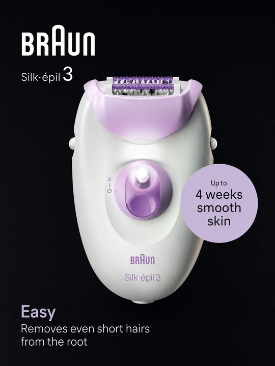 BRAUN Silk-épil 3 SE3-000 elektr epilyatori, 20 ta pinsetli, 5320 turi