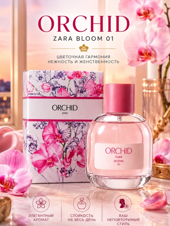 Orchid Zara Bloom 01 женская парфюмерная вода, 100 мл