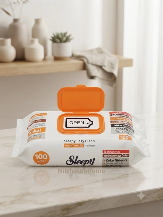 Sleepy Sirkali nam salfetkalar, Sleepy turli xushbo‘y hidli salfetkalar, 100 dona