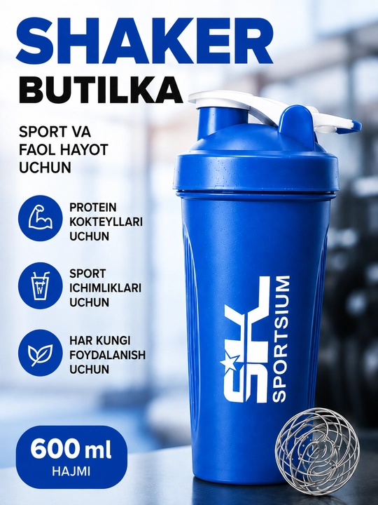 Sport shakeri, metall sharikli, mustahkam va ishlatish uchun qulay - 