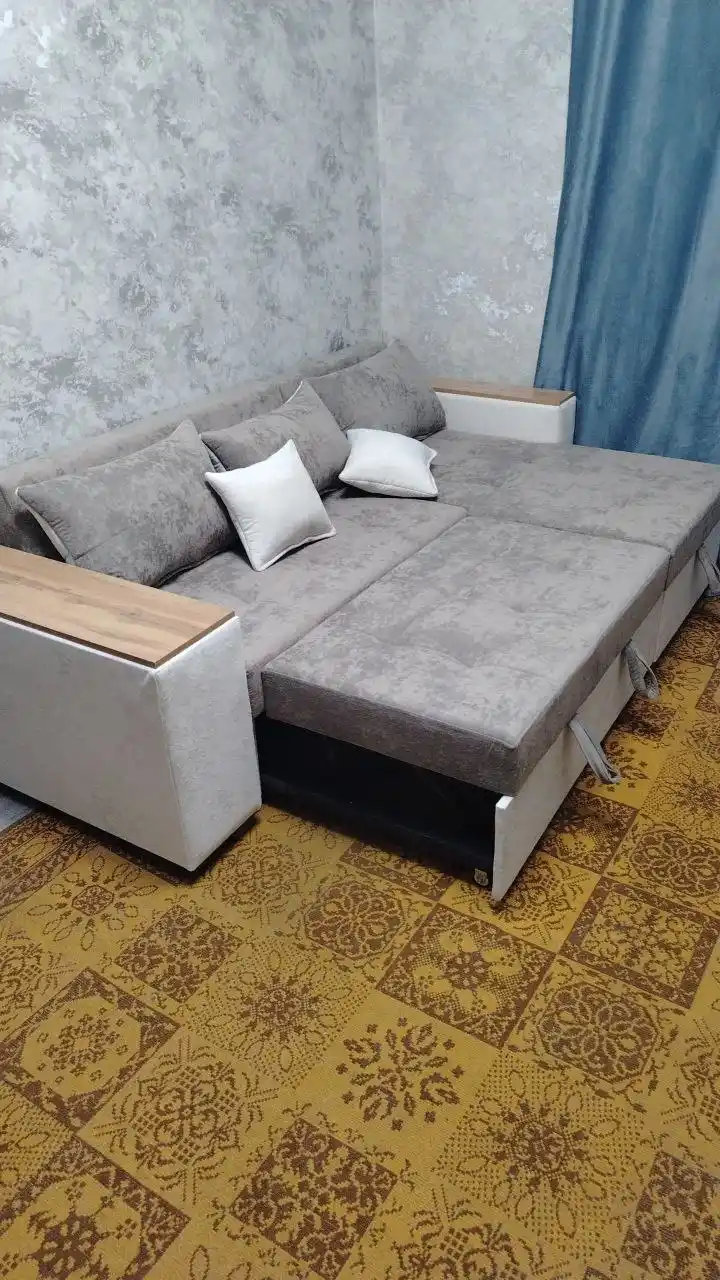 Yashikli yig‘ma burchakli divan, yumshoq divan, divan karavot Woodzone