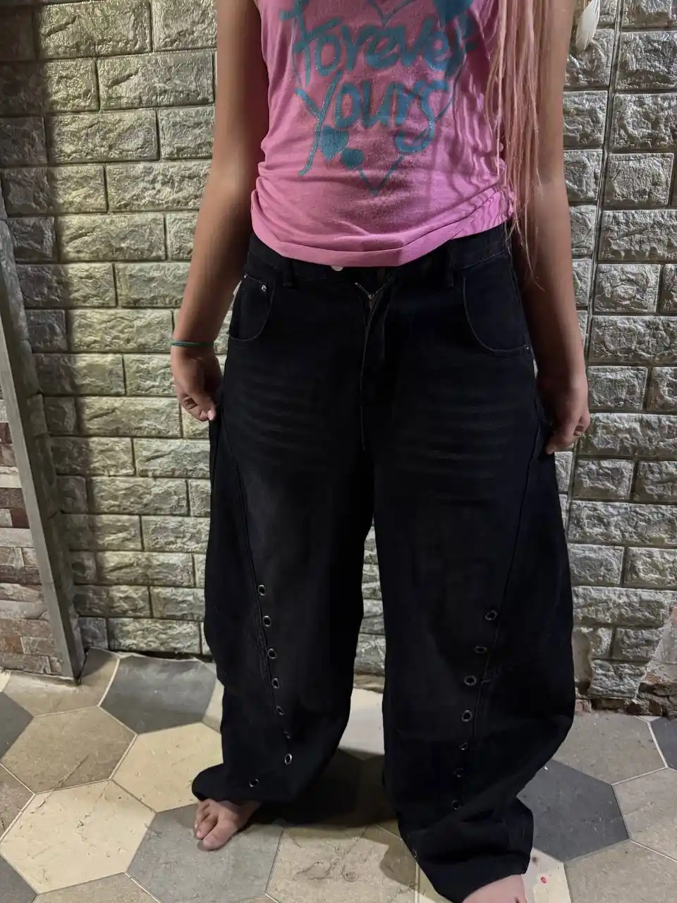 Ayollar va erkaklar jinsi shimlari, keng va yupqa, Y2K uslubidagi BAGGY, keng, yopishqoq, S-3XL
