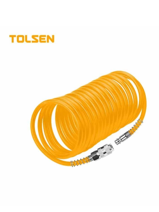 Шланг воздушный для компрессора TOLSEN G1/4"M х G1/4"F х 15м, 10bar(145psi), Ø8/6мм 73152