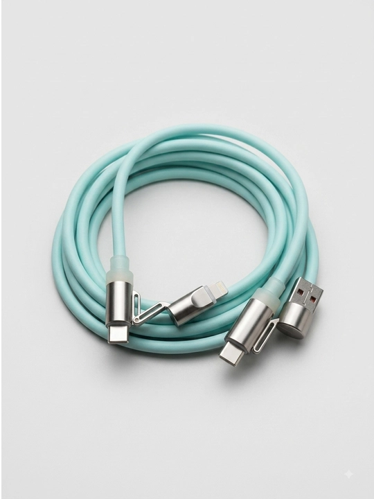 Кабель 4В1 2М — Type-C, Lightning, USB-A, универсальный кабель для зарядки - 