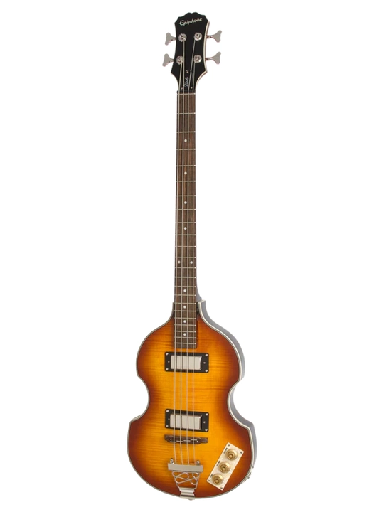 Epiphone Viola Bass bas-gitara, yarim akustik korpus, Vintage Sunburst rangida - 