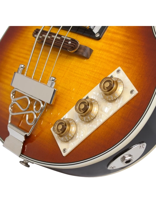 Бас-гитара Epiphone Viola Bass, полуакустический корпус, цвет Vintage Sunburst