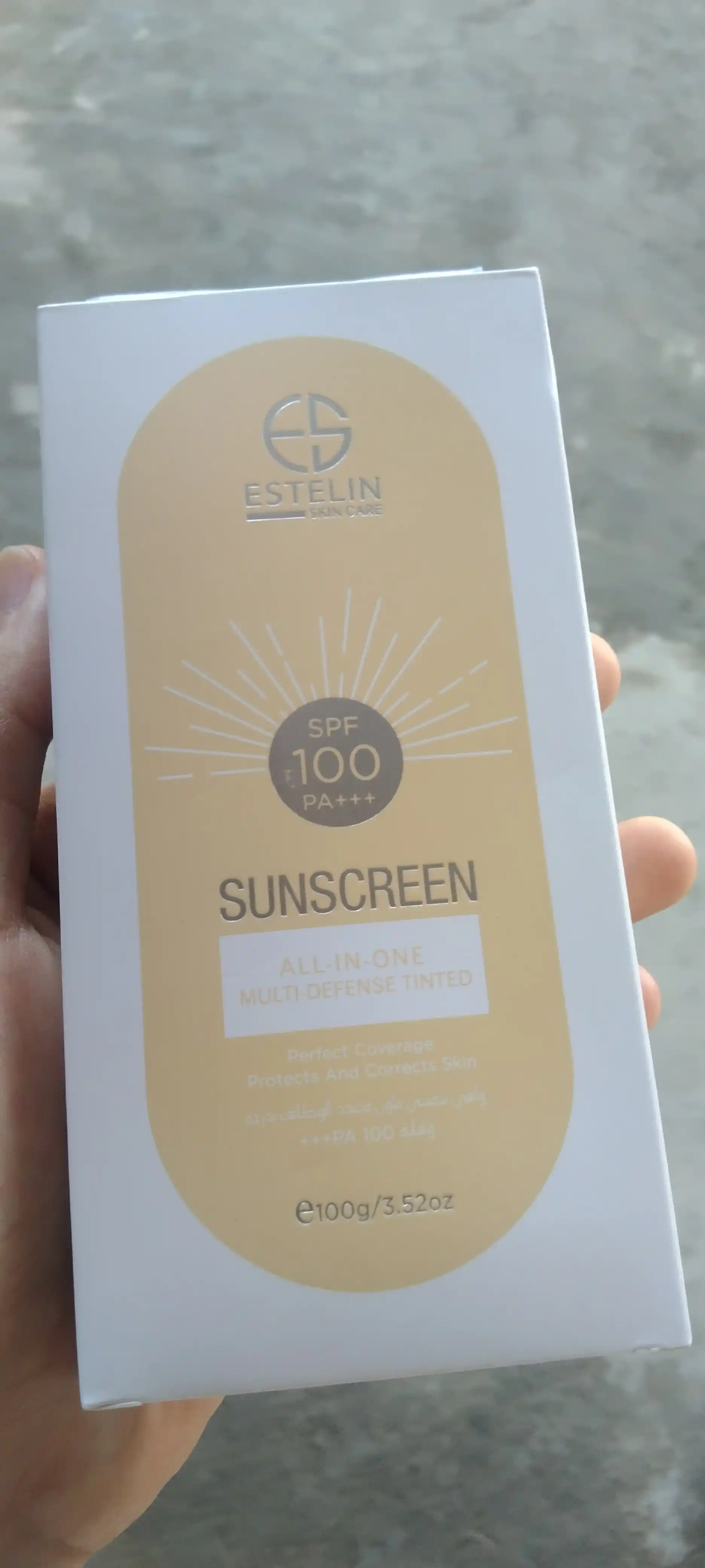 Quyoshdan himoyalovchi krem Estelin, SPF yuz va tana uchun krem, oqartiruvchi 100, 50 g