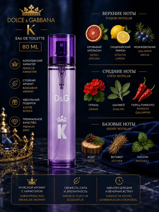 Мужской парфюм Dolce & Gabbana King, 80 мл